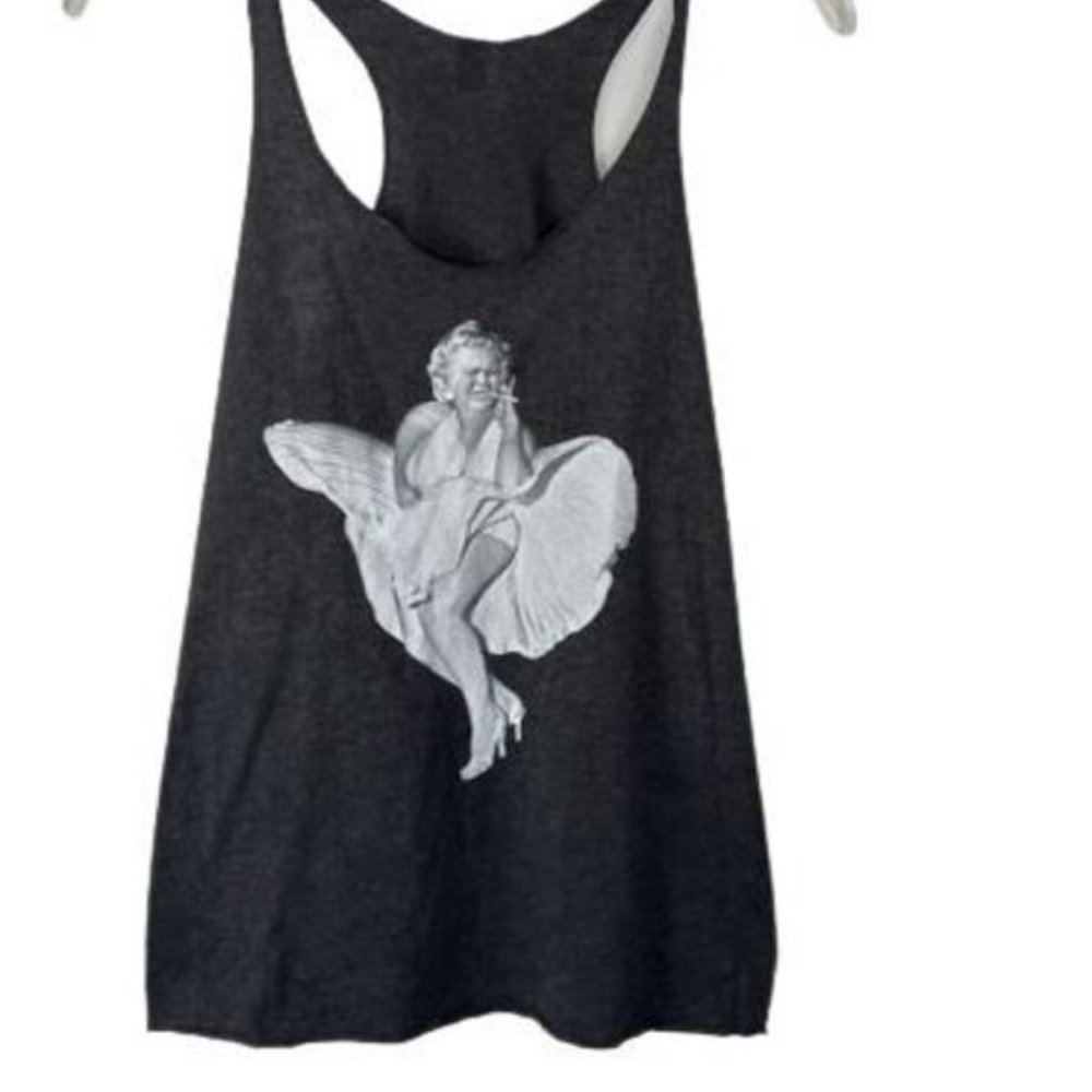 Next Level Marilyn Monroe Smoking Parody Racerback Tank S